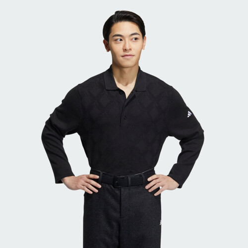 아디다스 아가일무늬 스웨터 폴로 HZ6079