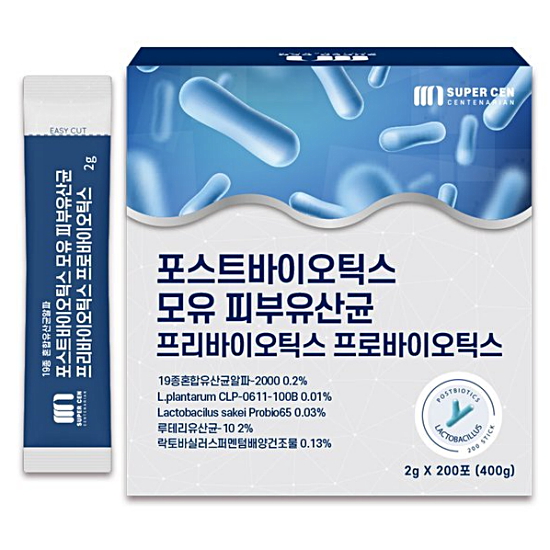 슈퍼쎈 포스트바이오틱스 모유 유산균 식이섬유 2g 200포