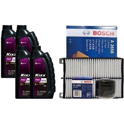 GS칼텍스 KIXX 파오 A3/B4 5W30 4L + 보쉬필터 기아 올뉴 K5 JF