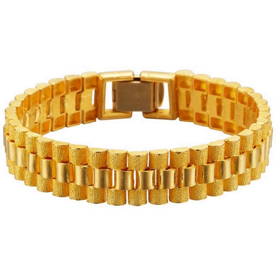 한국금다이아몬드  남자 순금 팔찌 시계줄 체인 24K 37.5g 18K장식