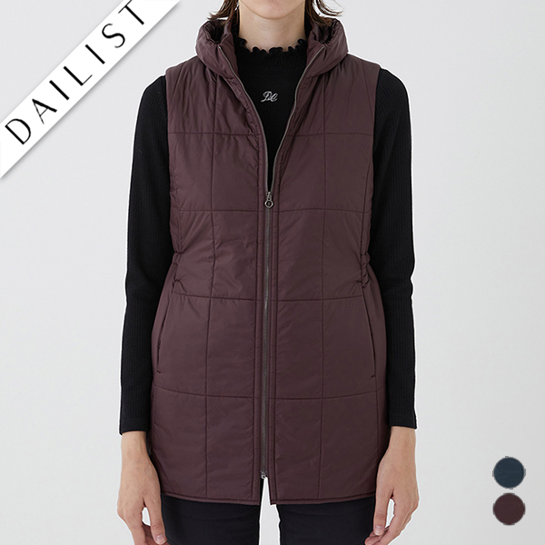 웰메이드 인디안 여성 기본 롱기장 패딩 베스트 MDEQC3W8231