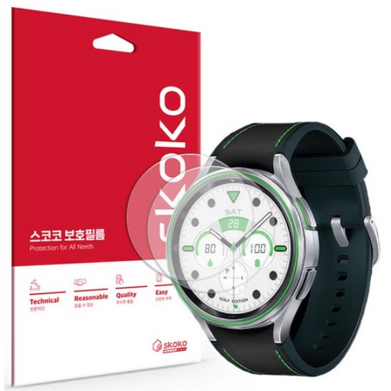 스코코 갤럭시워치6 골프에디션 43mm 강화유리 보호필름 2매