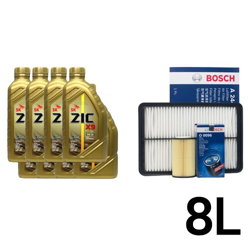 SK엔무브 ZIC X9 FS 5W30 8L + 보쉬필터 기아 스포티지R 디젤