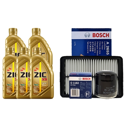 SK엔무브 ZIC X9 FS 5W30 5L + 보쉬필터 현대 아반떼AD 스포츠 1.6 가솔린터보