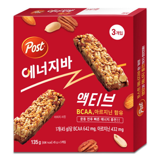 동서식품 포스트 에너지바 액티브 135g