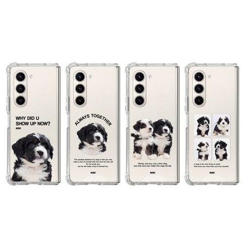 코쿼드  갤럭시Z 폴드5 9C9C 바둑이 젤하드 클리어 케이스