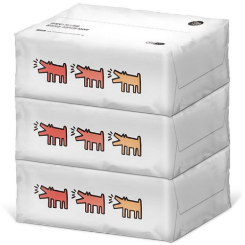 한예지 키스해링 뽑아쓰는 키친타월 100매