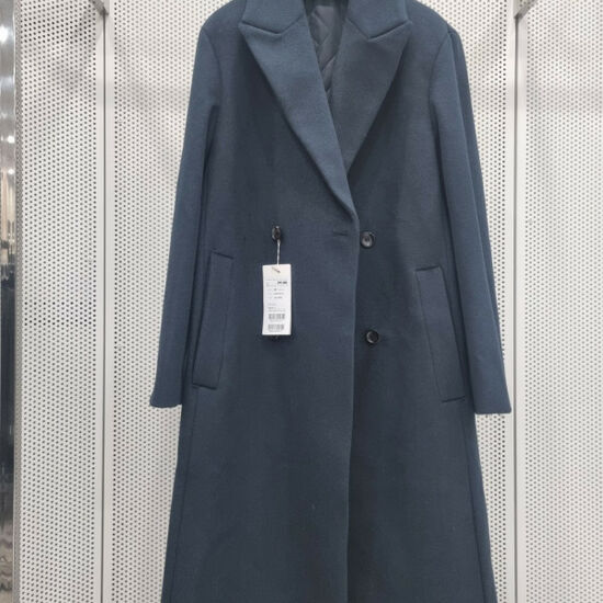 지오지아 세미오버 피크드 라펠 더블 코트_ABB4CB1102