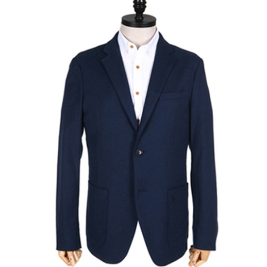 헤지스 네이비 슬림핏 테일러드 자켓_HZJ04A201NV