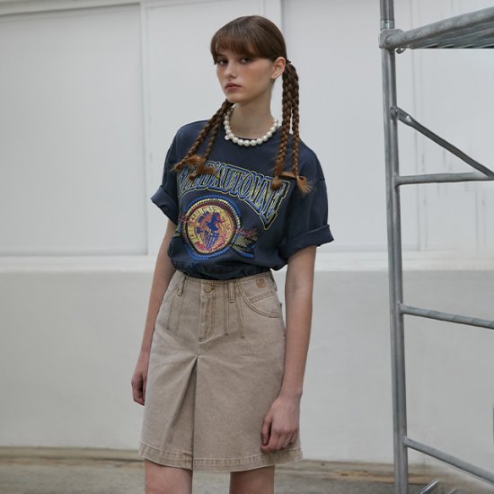 에고이스트 컬러다잉 A라인 미니 스커트 EP3ODS01