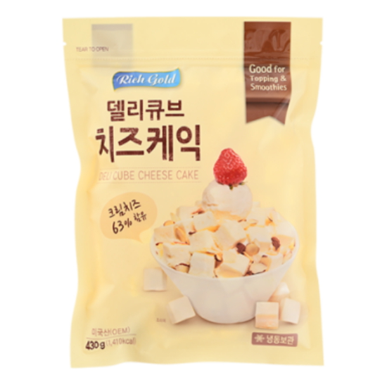 (주)동서  리치골드 델리 큐브 치즈케익 430g