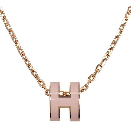 에르메스  여성 미니 팝아슈 목걸이 로골 핑크 H147992FO85