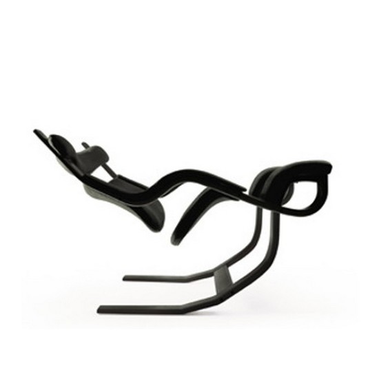 바리에르 그라비티 블랙우드 천연면피 가죽 흔들의자 1인용