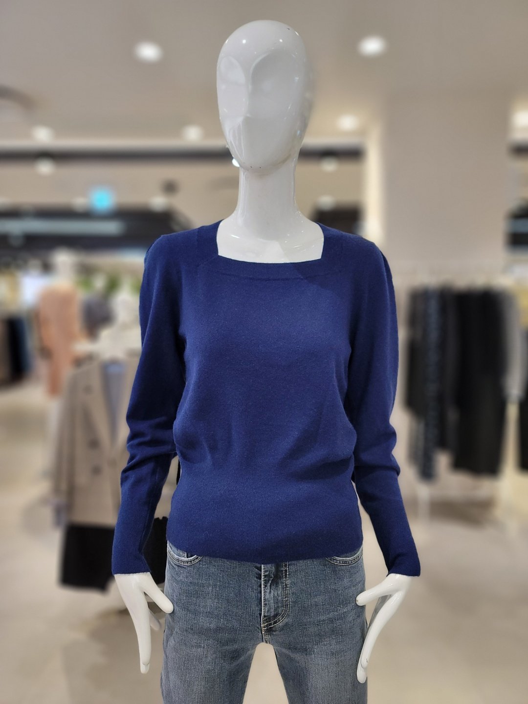 JJ지고트 여성 스퀘어넥 골지 플오버 니트 GMBR1PO31