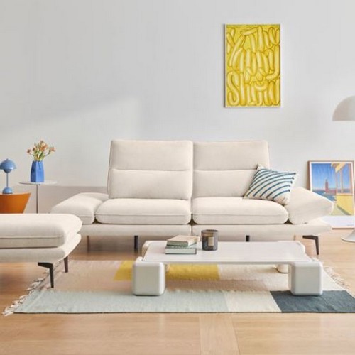 에싸 레미 스윙기능 리브 패브릭 소파 3인용