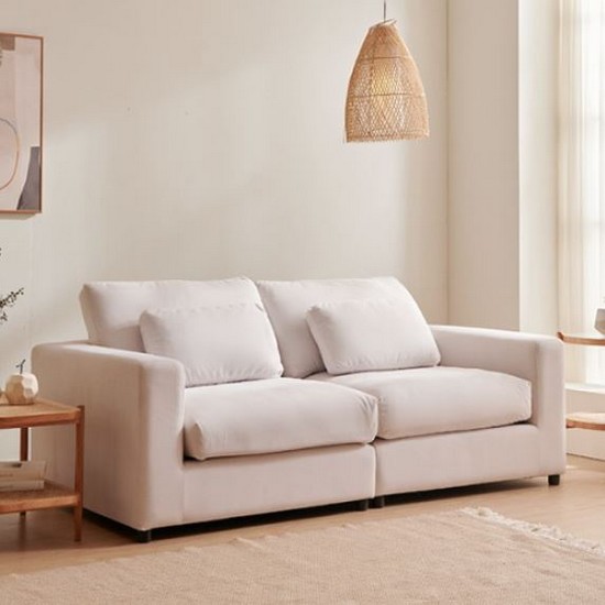 웨스트프롬 램램 구스 아쿠아텍스 패브릭 소파 3인용