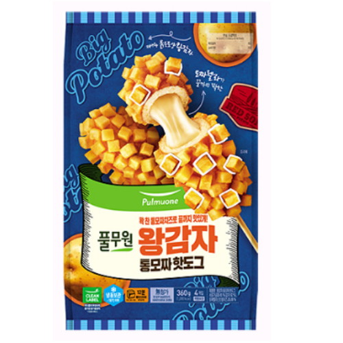 풀무원  왕감자 통모짜핫도그 4개입 360g