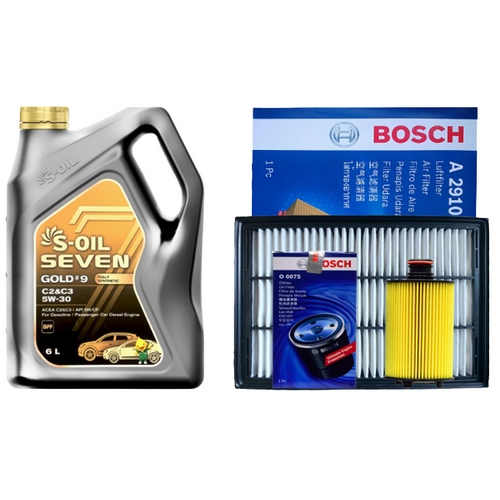 에스오일  세븐 골드 #9 C2&C3 5W30 6L + 보쉬필터 쌍용 코란도 투리스모 디젤