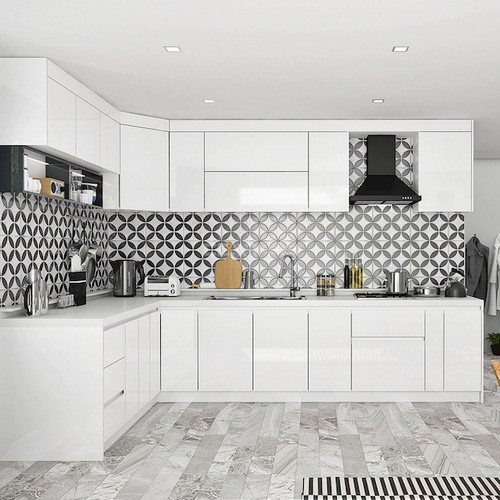 닥터씽크  릴러블키친7 모말르 화이트 ㄱ자