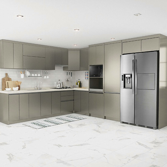 닥터씽크  릴러블키친7 메탈실버 ㄱ자 멀티수납형