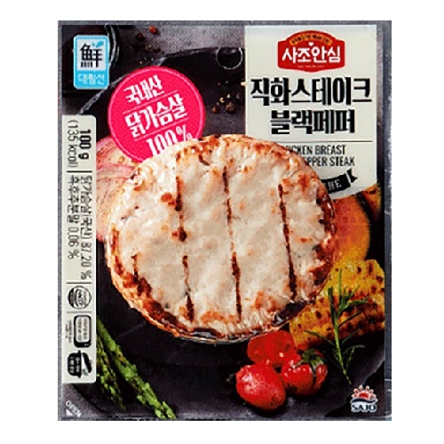 사조대림  닭가슴살 직화스테이크 블랙페퍼 100g