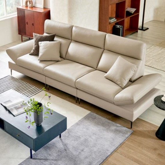 자코모 마티아 기능성 슈렁큰 천연가죽 소파 4인용