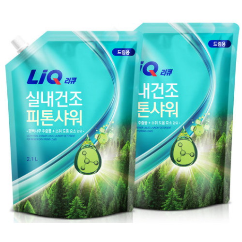 리큐 실내건조 피톤샤워 드럼용 리필 2.1L