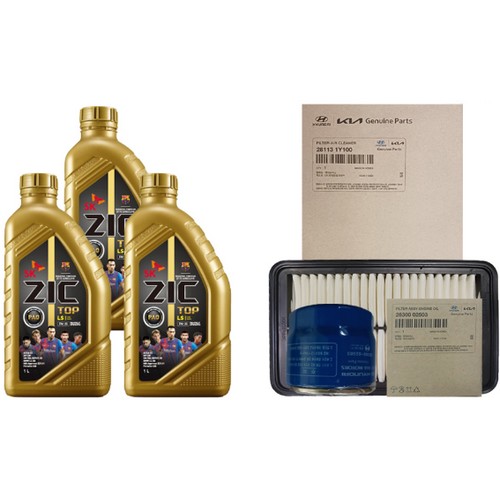 SK엔무브 ZIC 탑 5W30 3L + 순정필터 기아 올뉴모닝 TA 가솔린