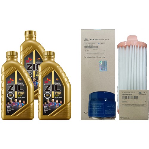 SK엔무브 ZIC 탑 5W30 3L + 순정필터 기아 올뉴모닝 JA 가솔린