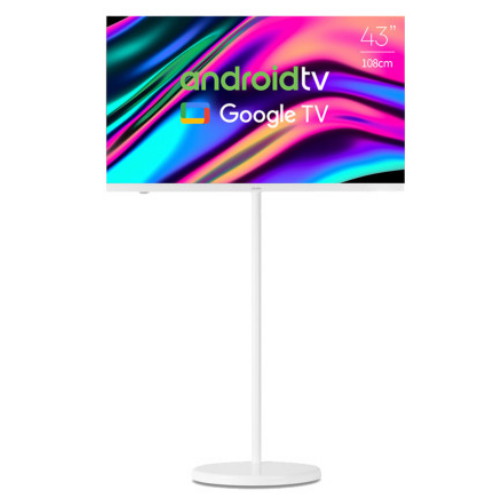 스마트 V43 오프화이트 스탠라익미 무빙TV 이동형 패키지