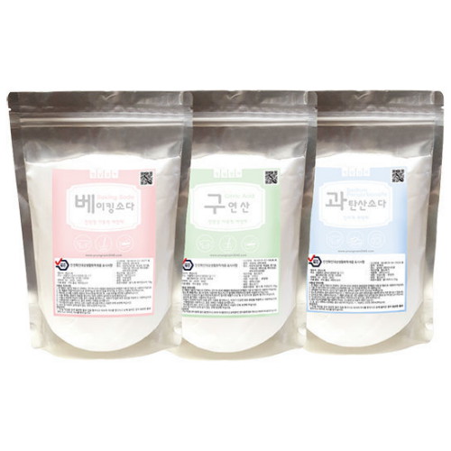알뜰살림 3종세트 (베이킹소다 5kg + 구연산 5kg + 과탄산소다 5kg)