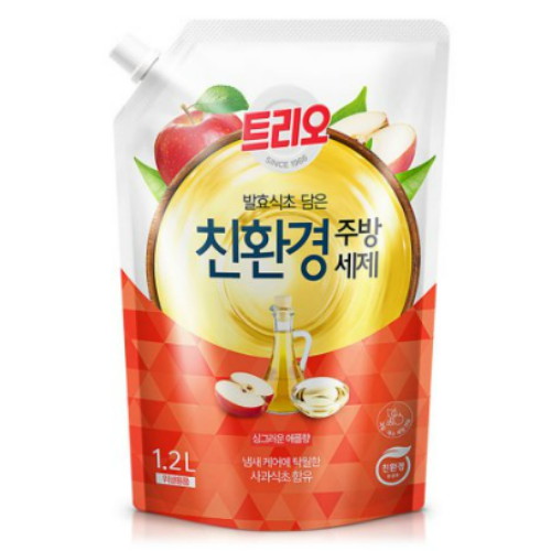 트리오 발효식초 담은 친환경 주방세제 사과향 1.2L