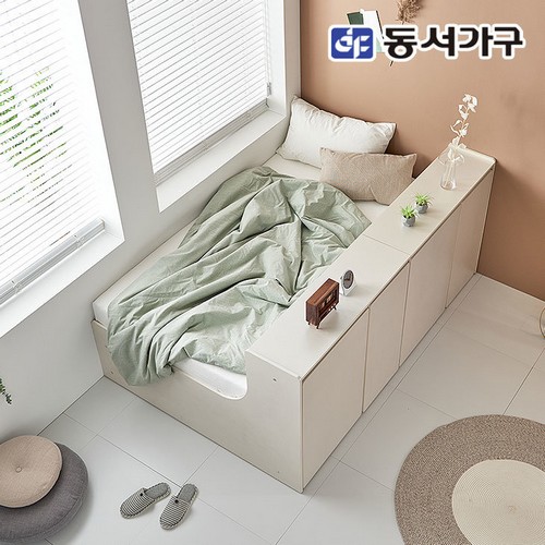 동서가구 네오 스누피 옷장 수납 겸용 파티션 침대 SS