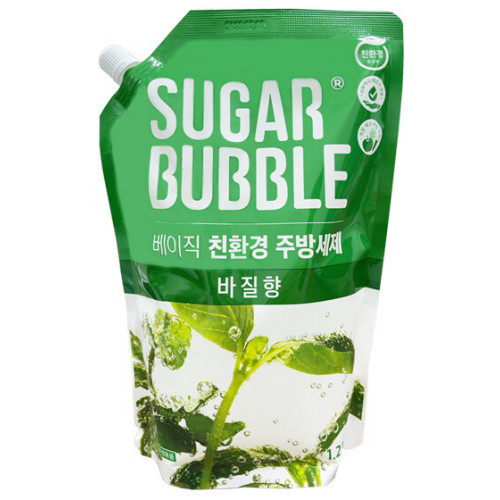 슈가버블 베이직 친환경 주방세제 바질향 1.2L