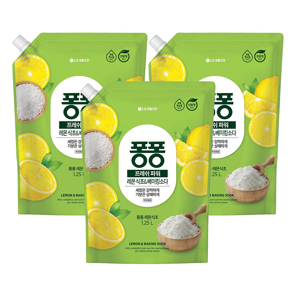 퐁퐁 프레시파워 레몬식초&베이킹소다 1.25L
