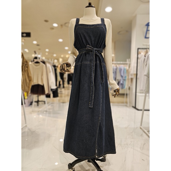 나인스텝 가을신상 데님 뷔스티에 원피스 N23DM3302