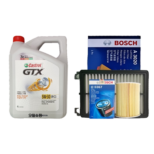 캐스트롤  GTX SP/C3 5W30 6L + 보쉬필터 기아 올뉴 스포티지QL 1.7 디젤