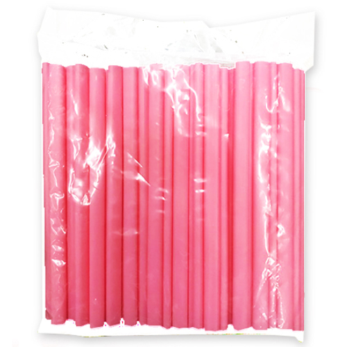 개별/벌크 하트 버블티 빨대 핑크 25cm