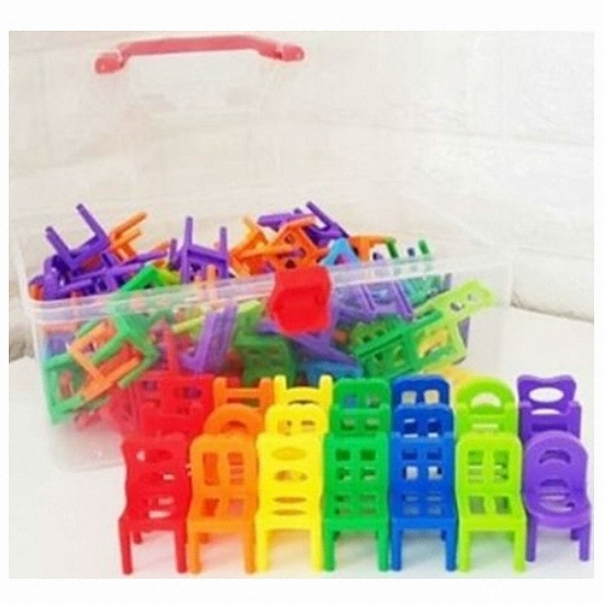 오로라  에듀 의자쌓기 84pcs + 보관함 세트