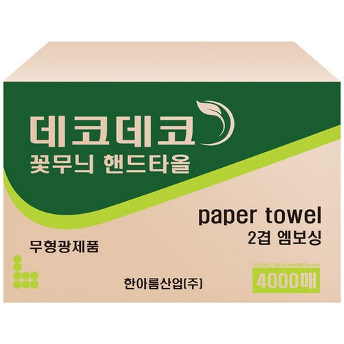 한아름산업 데코데코 꽃무늬 핸드타월