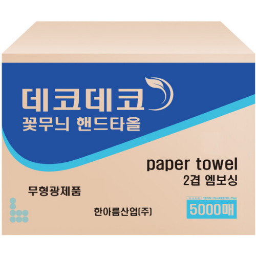 한아름산업 데코데코 꽃무늬 핸드타월