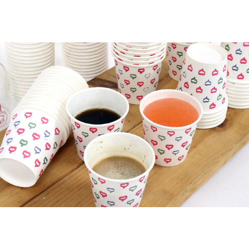 6.5온스 두꺼운 무형광 친환경 위생 종이컵