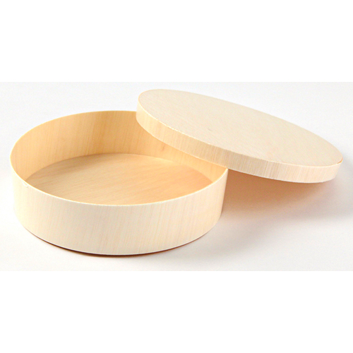 친환경 나무 도시락용기 원형 대 나무뚜껑