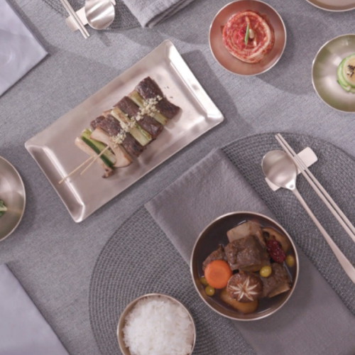 놋향 방짜유기 2인 반상기 19P