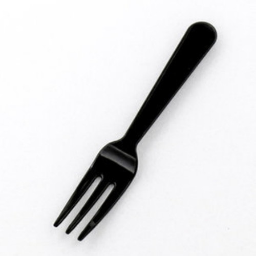 일회용 세발 미니포크 블랙