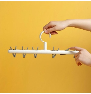 주식회사용가리 하우스팡 접이식 집게 양말 속옷 미니 건조대 6클립