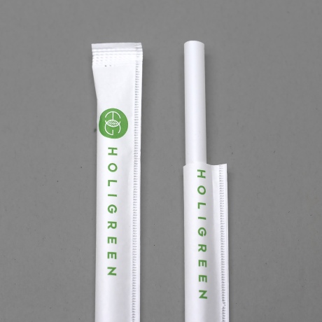 홀리그린 PLA 생분해 빨대 화이트 21cm