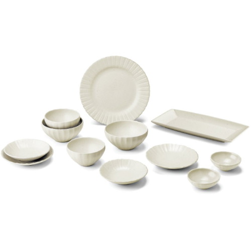 광주요 백합 유백색 2인세트 12P