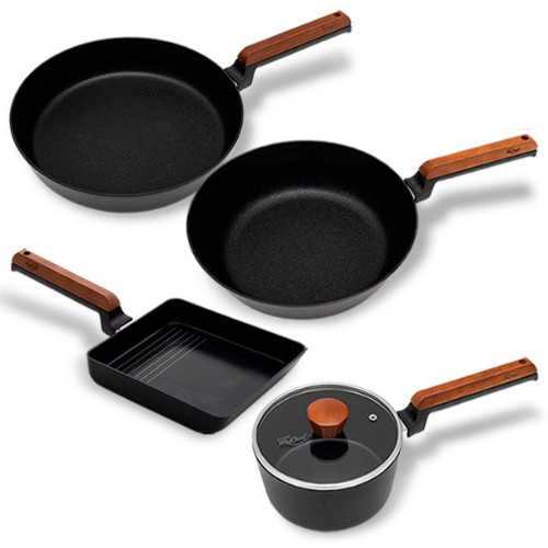 도루코  헤이즐 IH 냄비프라이팬 4종 (편수18+팬28+궁중팬28+계란말이팬)