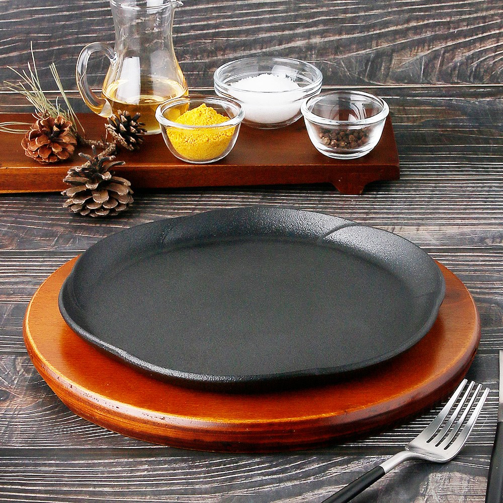 무쇠 주물팬 꽃무늬